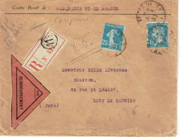 Tarifs Postaux France Du 16-07-1925 (49) Pasteur N° 179 1,00 F.  X 25 C. Semeuse Contre Remboursement VAR 31-03-1926 - 1922-26 Pasteur