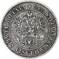 Finlande, Alexander III, Markka, 1892, Helsinki, Argent, TTB+, KM:3.2 - Finland