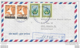 205 - 9 - Enveloppe Recommandée Envoyée De Bolivie En Suisse - 2 Timbres Tennis - Tennis