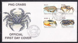 Papua New Guinea - 1995 Native Crabs Illustrated FDC - Pictorial Postmark - Papua New Guinea