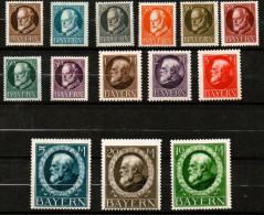 BAYERN, ALTDEUTSCHLAND,1916 - 1918 , MI 94 A - 109 A, FREIMARKEN KÖNIG LUDWIG III, KRIEGSDRUCKE, POSTFRISCH, NEUF, - Mint