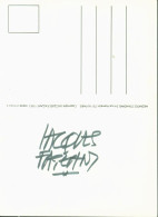 Autographe Signature Au Feutre Noir Jacques Faizant Dessinateur Sur Carte Postale Humoristique - Other & Unclassified