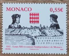 Monaco - YT N°2819 - 500e Anniversaire De L'Indépendance De Monaco - 2012 - Neuf - Unused Stamps