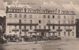 Trouville * Place Et Hôtel BELLEVUE * Bus Autobus Automobile Voiture Ancienne - Trouville