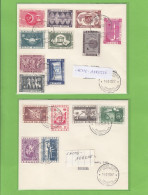 2 LETTRES AVEC COB NOS 1053/1062 ET PA 30/PA 35. - Storia Postale