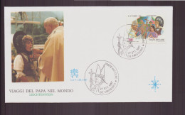 Vatican, FDC, Enveloppe Du 27 Octobre 1987 " Voyage Dans Le Monde Du Pape Jean-Paul II " Liechtenstein - FDC