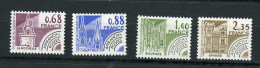 FRANCE -  PRÉOBLITÉRÉ MONUMENTS - N° Yvert  162/165 ** - 1964-1988