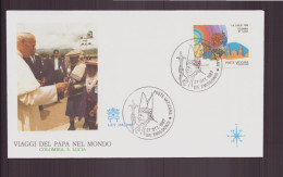 Vatican, FDC, Enveloppe Du 27 Octobre 1987 " Voyage Dans Le Monde Du Pape Jean-Paul II " Colombie - FDC