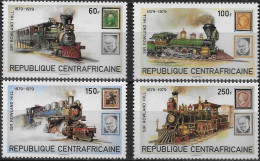 CENTRAFRIQUE - LOCOMOTIVES - N° 400 A 403 ET BF 39 - NEUF** MNH - Treinen