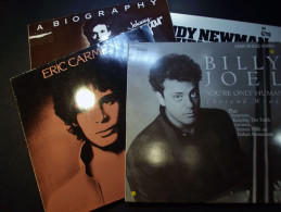 Lot 4 Albums : Eric Carmen ( LP) - Billy Joel (Maxi)- Johnny Cougar (LP) - Randy Newman (LP) - Andere - Engelstalig