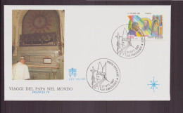 Vatican, FDC, Enveloppe Du 27 Octobre 1987 " Voyage Dans Le Monde Du Pape Jean-Paul II " France - FDC