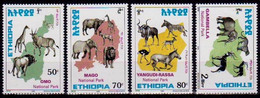 (391) Ethiopia / Ethiopie  National Parks / Animals / Tiere / Dieren  ** / Mnh  Michel 1641-44 - Ethiopie