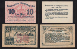 Österreich - Austria 10 + 50 Heller Wien 1920 Notgeld   (16530 - Oesterreich