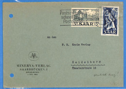 Saar - 1953 - Lettre De Saarbrücken - G31834 - Brieven En Documenten