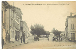 Cpa Sermaize Les Bains - Rue Saint-Dizier ( Avant Le Bombardement ) - Sermaize-les-Bains