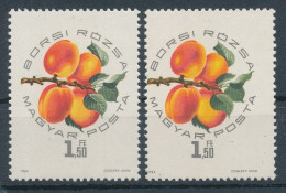 1964. Hungarian Types Of Peaches - Misprint - Plaatfouten En Curiosa