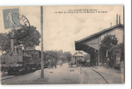 CPA 72 Bonnétable La Gare Et Le Train Tramway - Bonnetable