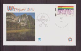 Etats-Unis, Enveloppe Avec Cachet Commémoratif " Visite Du Pape Jean-Paul II " Monterey, 17 Septembre 1987 - Omslagen Van Evenementen