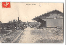 CPA 72 Tuffé La Gare Et Le Train Tramway - Tuffe