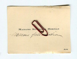 ANS (Liège) - Carte De Visite 1930, Mme Stanislas Herman, Pour Famille Gérardy Warland - Visiting Cards