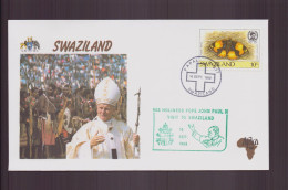 Swaziland, Enveloppe Avec Cachet Commémoratif " Visite Du Pape Jean-Paul II " 16 Septembre 1988 - Swaziland (1968-...)