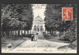 Vittel  France (88) C.P.A. - Oblitérée En 1913 No: 5 - Grande Allée Et Casino - Par LL  Animée - Vittel