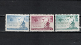Chile 1969/1974 Space, ENTEL Observatory 3 Stamps MNH - Amérique Du Sud