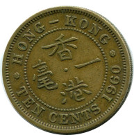 10 CENTS 1960 HONG KONG Moneda #AY600.E.A - Hong Kong