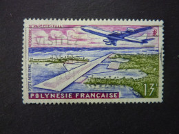 POLYNESIE FRANCAISE, Poste Aérienne, Année 1960, YT N° 5 Oblitéré (aéroport Tahiti-Faaa Et Avion) - Gebraucht