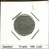 10 CENTS 1995 SWAZILANDIA SWAZILAND Moneda #AS316.E.A - Swaziland