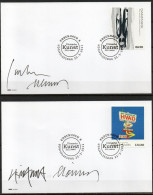 Martin Mörck. Denmark 2011. Stamp Art. Michel 1638 - 1639 FDC. Signed. - FDC