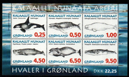 Grönland 1996 - Mi.Nr. Block 10 - Postfrisch MNH - Tiere Animals Wale Whales - Balene