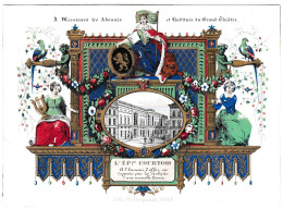 Belgique, "Carte Porcelaine" Porseleinkaart, Grand Théatre De Gand, Epouse Courtois 158x115mm - Porcelana