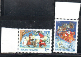 SUOMI FINLAND FINLANDIA FINLANDE 1991 CHRISTMAS NATALE NOEL WEIHNACHTEN NAVIDAD COMPLETE SET SERIE COMPLETA MNH - Unused Stamps