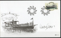 Martin Mörck. Denmark 2011. 150 Anniv Paddle Streamer "Hjejlen". Michel 1660 FDC. Signed. - FDC