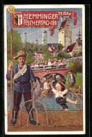 Künstler-AK Ganzsache Bayern PP27C26: Memmingen, Fischertag 22.-23.08.1911, Festkarte  - Cartes Postales