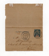 !!! ENTIER POSTAL D'INDOCHINE CACHET DE PAKHOI (CHINE) DE 1903 POUR UN MEMBRE D'EQUIPAGE DE LA CANNONIERE JAGUAR - Storia Postale