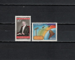 Colombia 1960/1965 Space, Alexander Von Humboldt, Telecommunication 2 Stamps MNH - Zuid-Amerika