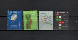 Colombia 1968 Space, TELECOM Set Of 4 MNH - Amérique Du Sud