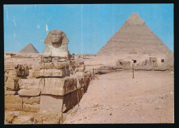 CPSM / CPM 10.5 X 15 Egypte (7) GIZA The Great Sphinx And Khefreh Pyramid  Le Grand Sphinx Et La Pyramide - Sphynx