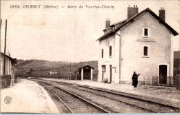 Charly Canton Irigny Gare De Vourles-Charly Station Rhône 69390 N°3888 Dos Vert Cpa Non Ecrite Au Dos En TB.Etat - Autres & Non Classés