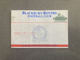 Blackburn Rovers V Queens Park Rangers 1993-94 Match Ticket - Tickets D'entrée