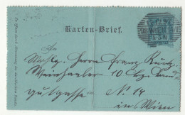 Austria Old Postal Stationery Letter-card Posted 1897 Wien B240401 - Postbladen