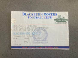 Blackburn Rovers V Chelsea 1993-94 Match Ticket - Eintrittskarten