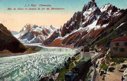 Switzerland Mer De Glace Et Chemin De Fer Du Montenvers Chamonix Station - Stazioni Con Treni