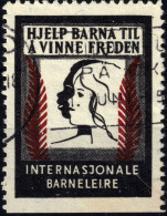 NORVÈGE / NORWAY -"HJELP BARNA TIL Å VINNE FREDEN" Stamp (Help The Children Win Peace) For Int'l Children Camps -VF Used - Erinnophilie