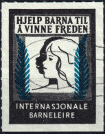 NORVÈGE / NORWAY "HJELP BARNA TIL Å VINNE FREDEN" Stamp (Help The Children Win Peace) For Int'l Children Camps Line Perf - Erinofilia