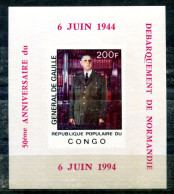 Thème Général De Gaulle - Congo Yvert BF 477 Surcharge 50e Anniversaire Débarquement - Neuf Xxx - T 1336 - De Gaulle (General)