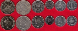 Belize Set Of 6 Coins: 1 Cent - 1 Dollar 1980-2010 - Belize