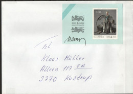 Martin Mörck. Denmark 2012. 40 Anniv Regency Queen Margrethe II. Michel Bl. 47 On Letter Signed. - Brieven En Documenten